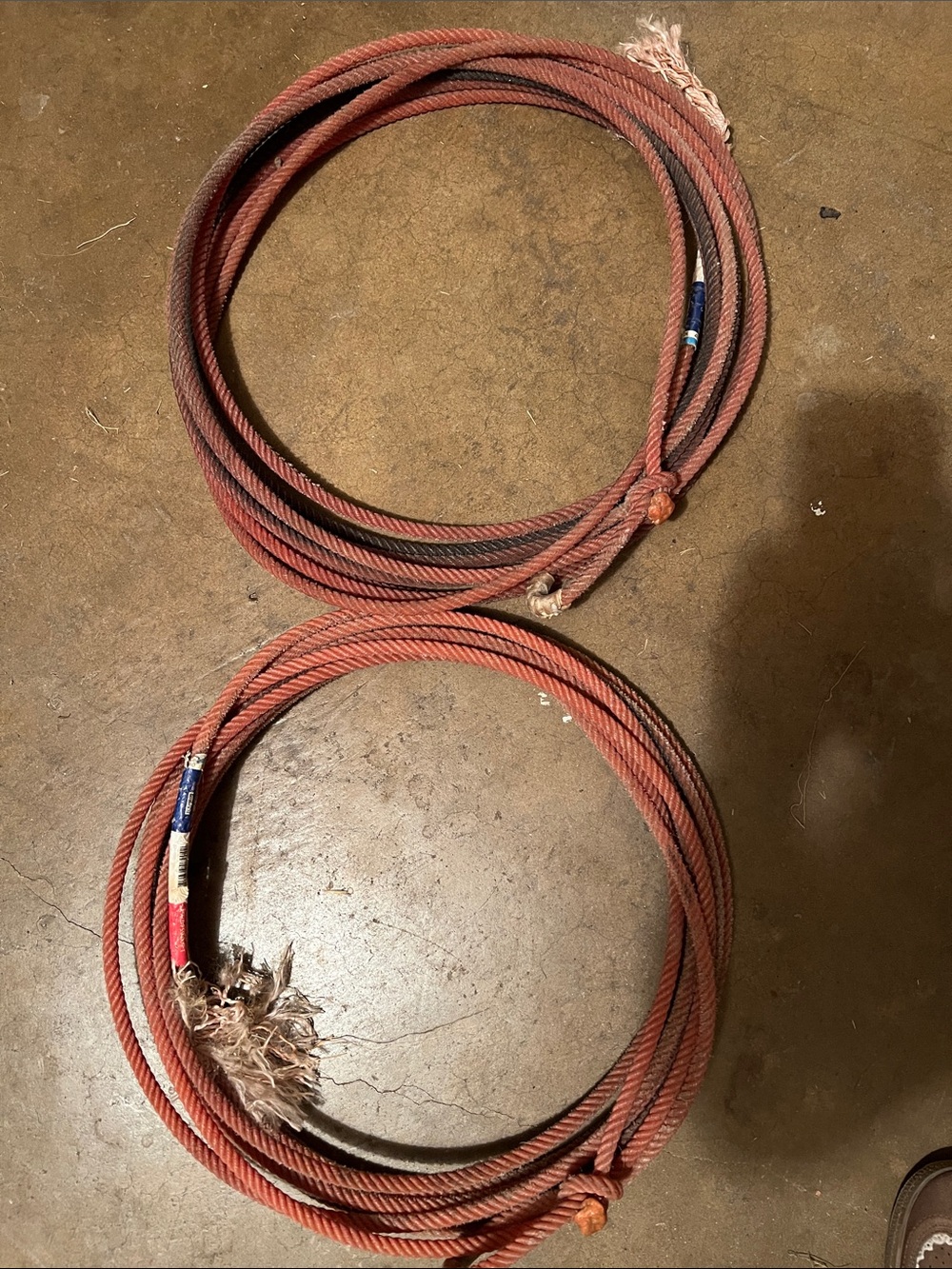 Classic Red-Brown Braided Rope Coils